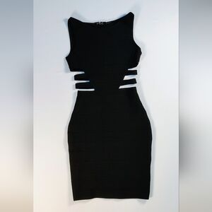 Black Cutout Bodycon Dress - Women's Fashion